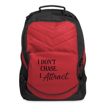IDontChaseIAttract Quote Tee - Computer Backpack - red - Front