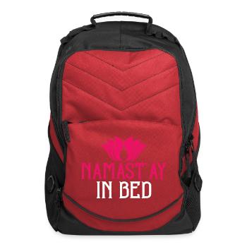 Namast'ay In Bed Yoga Class Meditating - Computer Backpack - red - Front