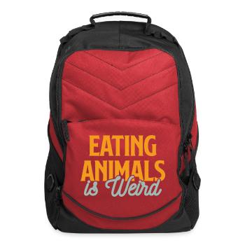Eating Animal is Weird - Computer Backpack - red - Front