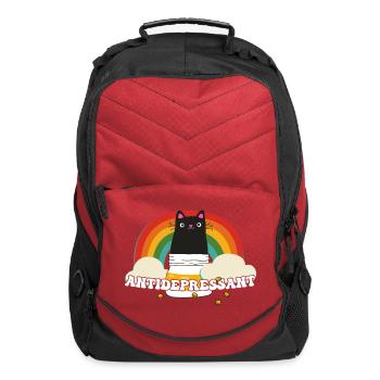 Cat Kitten Antidepressant Rainbow Peace Kindness - Computer Backpack - red - Front