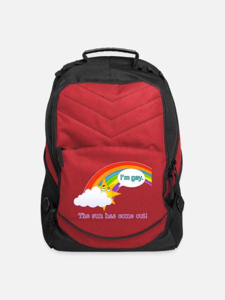 I'm Gay! The Sun Has Come Out - Computer Backpack - red