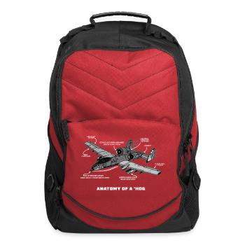Anatomy of a Hog Warplane Diagram - Computer Backpack - red - Front