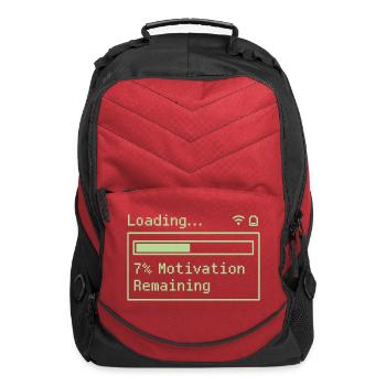 Loading... 7% Motivation Remaining - Computer Backpack - red - Front