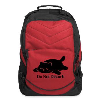 Noir Sleepy Cat Silhouette - Computer Backpack - red - Front