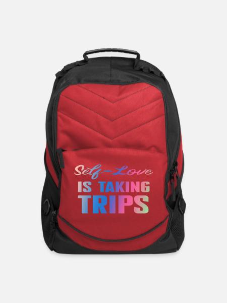 Self-Love Is Taking Trips - Computer Backpack - red