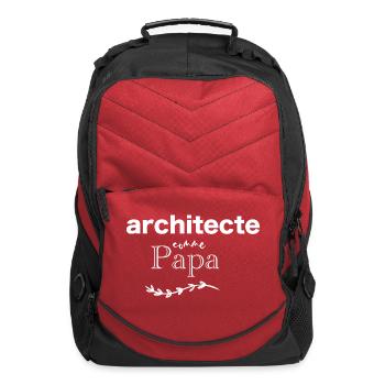 Architecte Comme Papa - Computer Backpack - red - Front