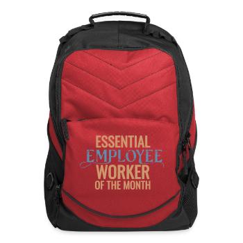 Essential Employee Worker Of The Month - Computer Backpack - red - Front