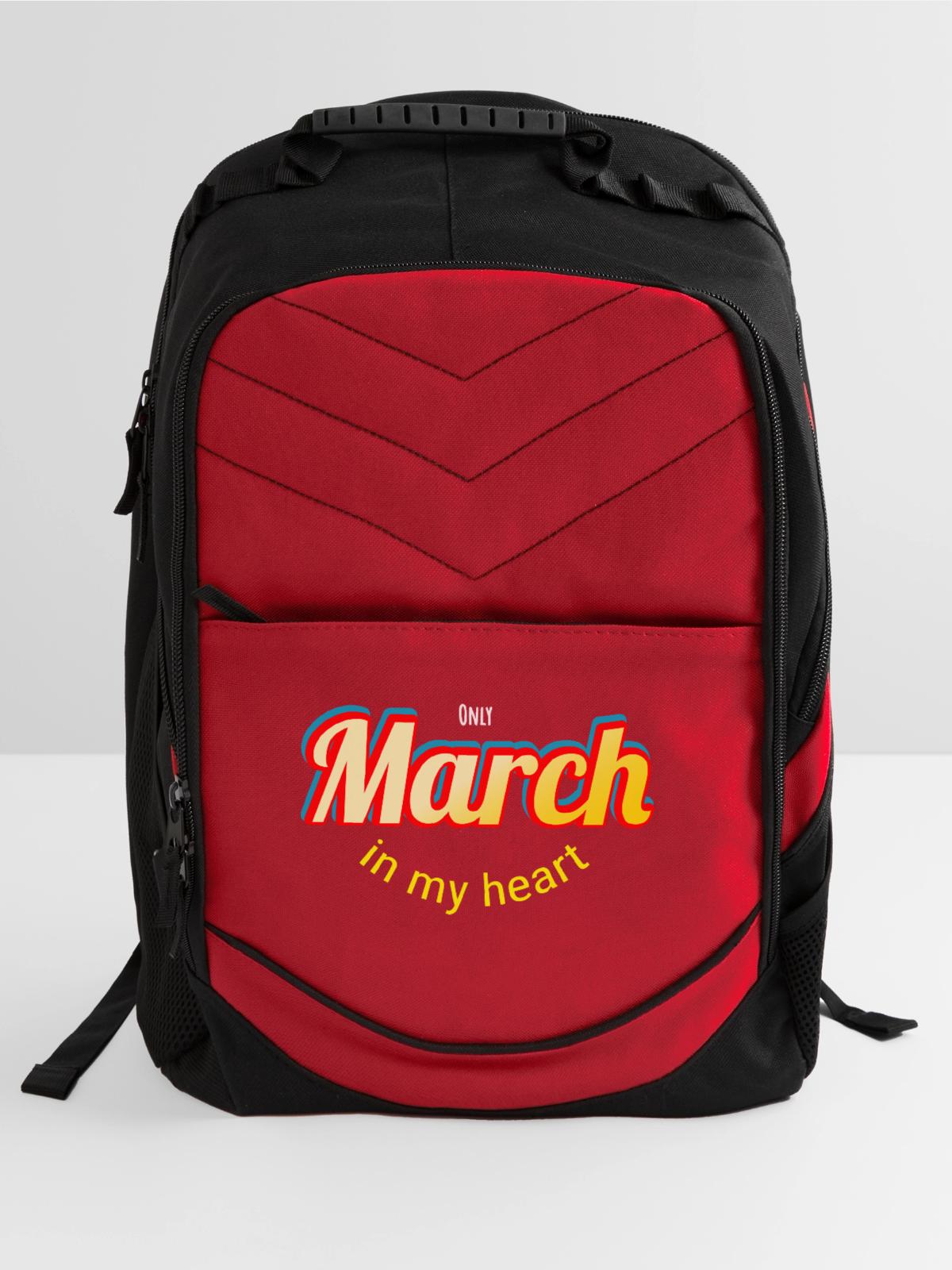march - Computer Backpack - red - Front