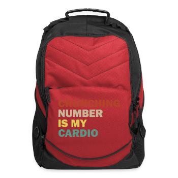 Accountant | Crunching Numbers Is My Cardio - Computer Backpack - red - Front