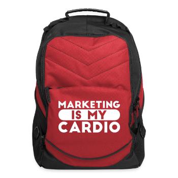 Marketing Is My Cardio Joke - Computer Backpack - red - Front