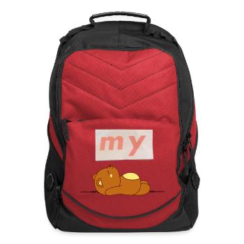 my body tiddy sticker - Computer Backpack - red - Front