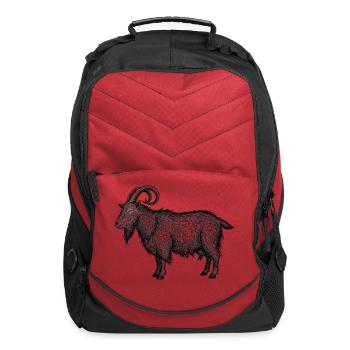 Midnight Nebula Goat - Computer Backpack - red - Front