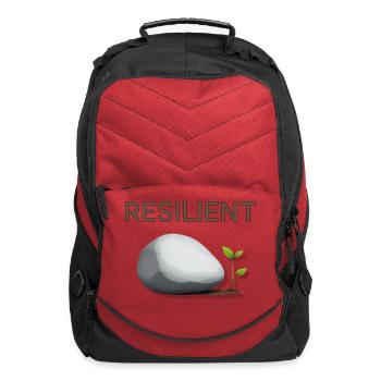 Resilient Growth Mindset Minimal Art - Computer Backpack - red - Front