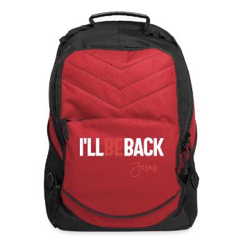I ll Be Back Jesus Christian Religious - Computer Backpack - red - Front
