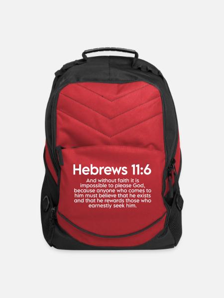Bible verse - Computer Backpack - red
