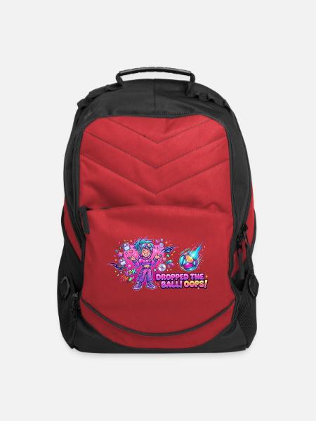 Neon Gamer Drop Ball Oops - Computer Backpack - red