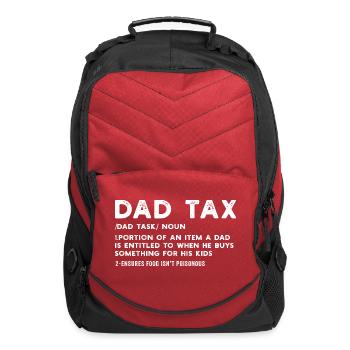 Dad Tax Definition Graphic - Computer Backpack - red - Front