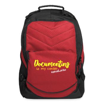 Documenting Is My Cardio Copy - Computer Backpack - red - Front