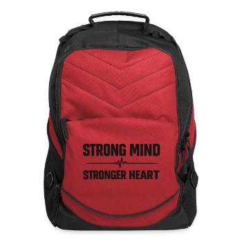 Strong Mind, Stronger Heart - Computer Backpack - red - Front