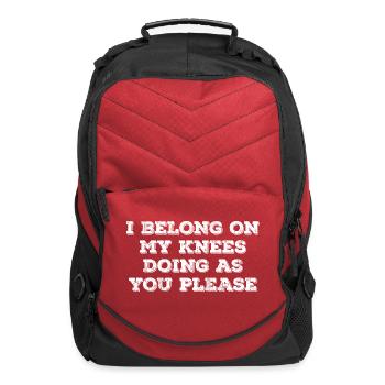 I belong on my knees doing as you please - Computer Backpack - red - Front