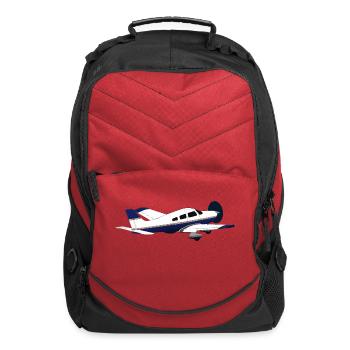 Blue Gold Private Plane Tee - Computer Backpack - red - Front