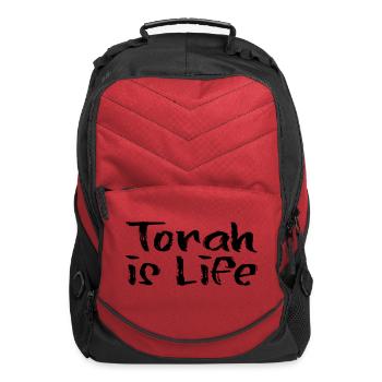 Torah is Life - Computer Backpack - red - Front