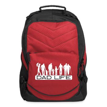 Dad Life Silhouette Family - Computer Backpack - red - Front