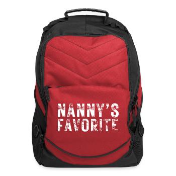 Nanny's Favorite (heavily distressed font) - Computer Backpack - red - Front