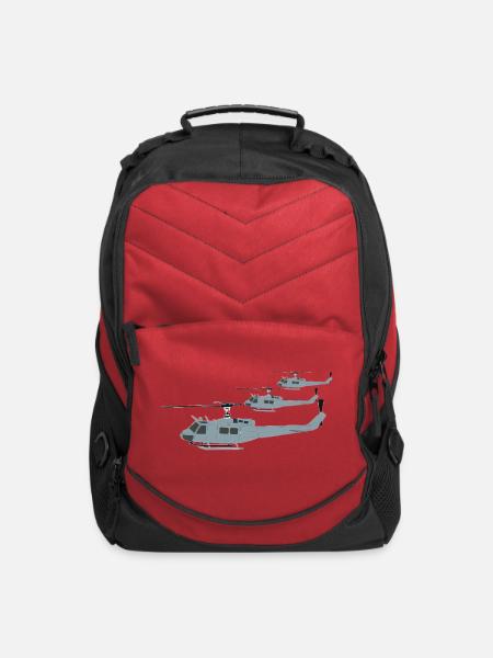 Formation Helos in Grey - Computer Backpack - red