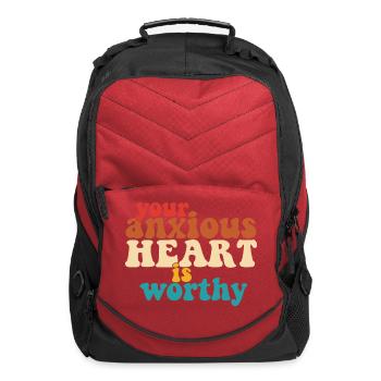 Your Anxious Heart Is Worthy - Computer Backpack - red - Front