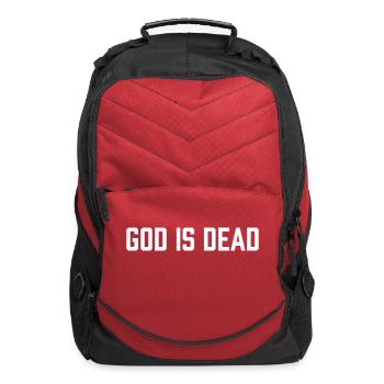 Nihilist Philosophy God Is Dead Quote Atheist - Computer Backpack - red - Front
