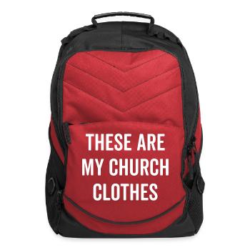 These Are My Church Clothes Funny Christian Easter - Computer Backpack - red - Front