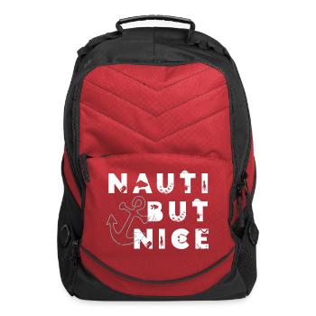 Nauti But Nice Nautical Sailing Pun - Computer Backpack - red - Front