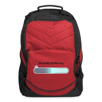 Funny Mental Buffering Loading Bar 99% Completed - Computer Backpack - red - Front