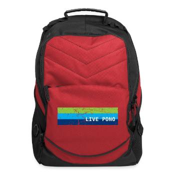 Live Pono Hawaii balance nature harmony aloha - Computer Backpack - red - Front