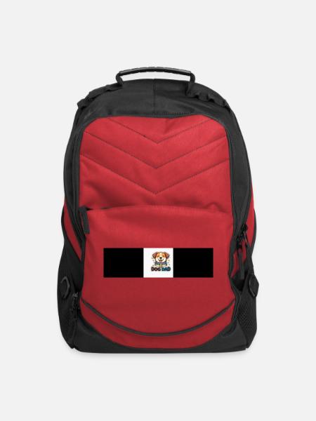 Dog Dad Emblem Collar Joy - Computer Backpack - red
