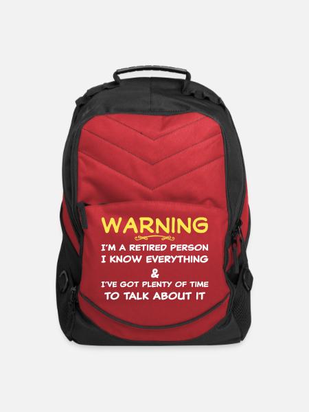 Funny Retirement - Computer Backpack - red