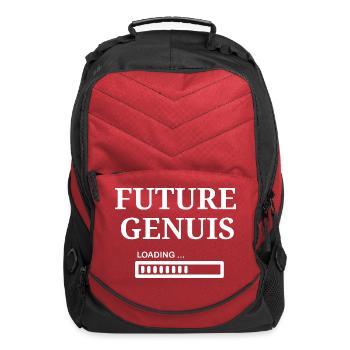 Future Genius Loading Funny Back to School  - Computer Backpack - red - Front