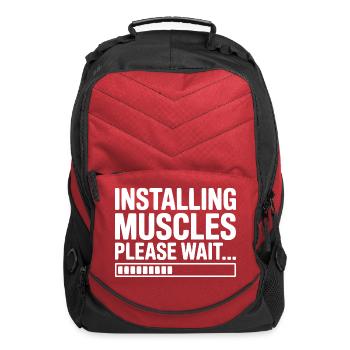 Installing Muscles Please Wait... - Computer Backpack - red - Front
