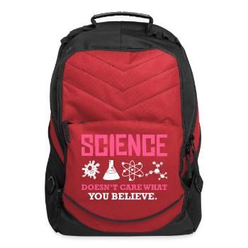 Science Funny Knowledge Atheism Atheist - Computer Backpack - red - Front
