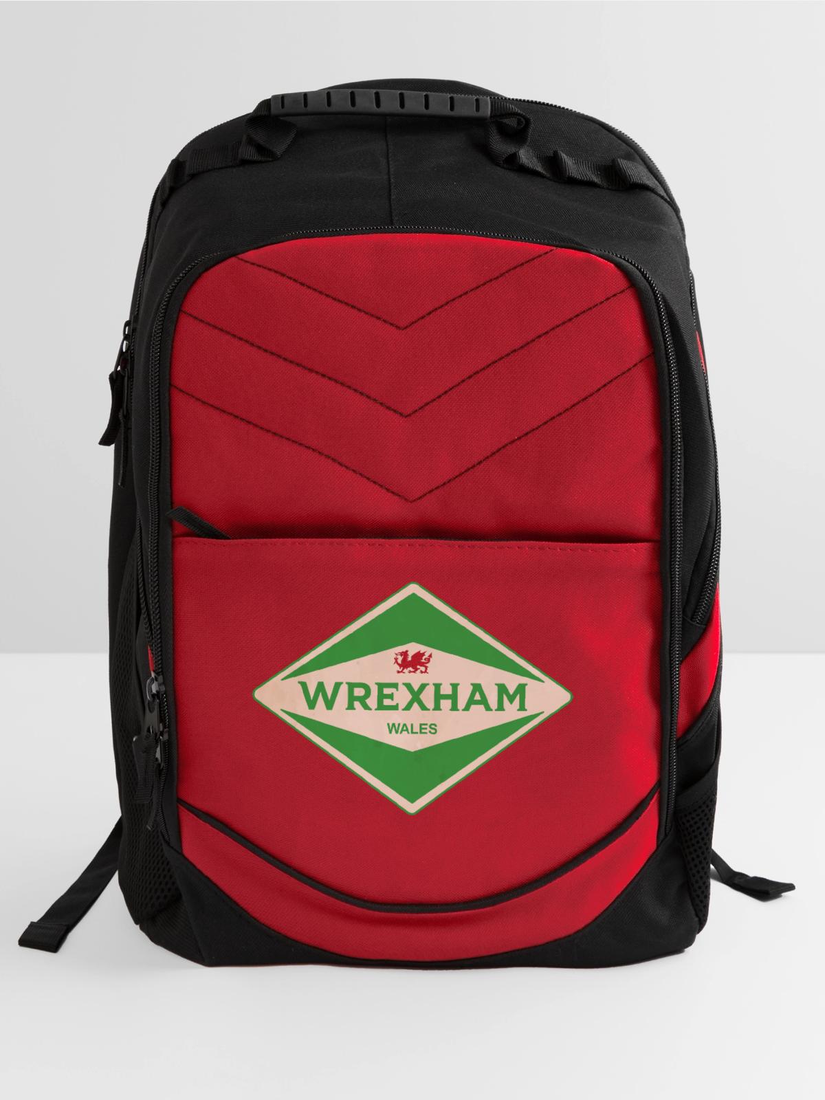 Wrexham Green Diamond Logo - Computer Backpack - red - Front