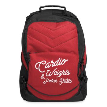 Cardio Weights Protein Shakes - Computer Backpack - red - Front