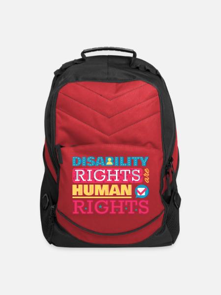 Disability Rights are Human Rights - Computer Backpack - red