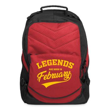 Legends Are Born In February - Computer Backpack - red - Front
