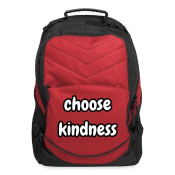 choose kindness - Computer Backpack - red - Front