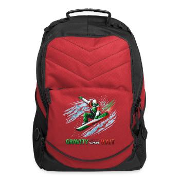 Gravity Can Wait Snowboarder - Computer Backpack - red - Front