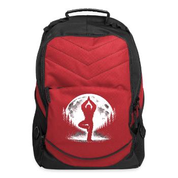 Bigfoot Yoga Pose - Computer Backpack - red - Front
