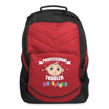 Professional Toddler Whisperer Cute Fun Design - Computer Backpack - red - Front