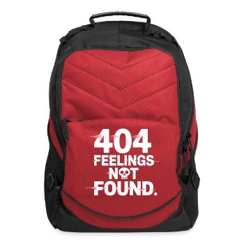404 Feelings Not Found Skull - Computer Backpack - red - Front