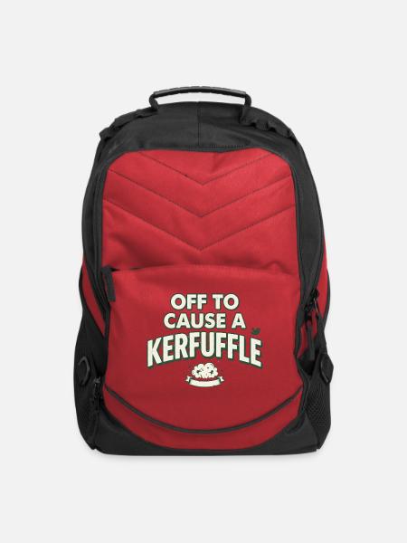 Off to Cause a Kerfuffle - Computer Backpack - red